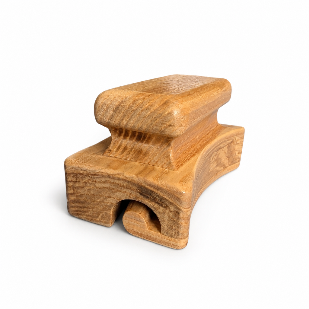 Wooden 5/8 inch hat brim curler for shaping wider rolled felt hat edges