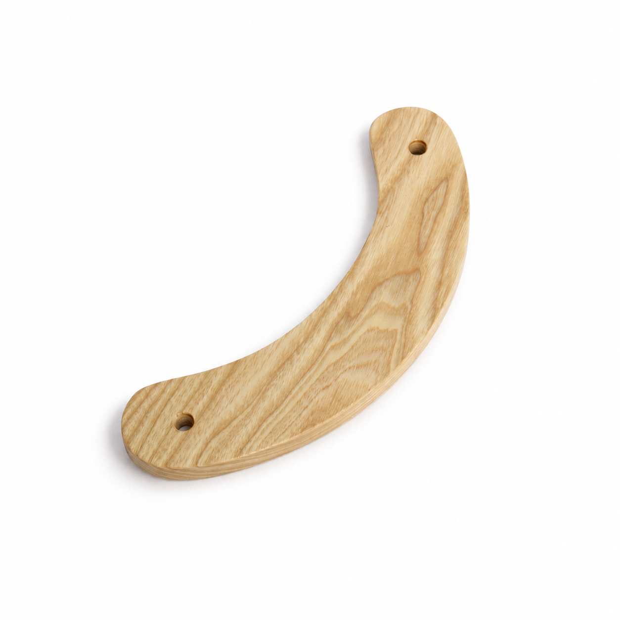 Curved wooden puller downer for stretching and positioning felt during hat blocking